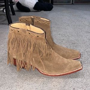 Womens JB Dillon Fringe Booties